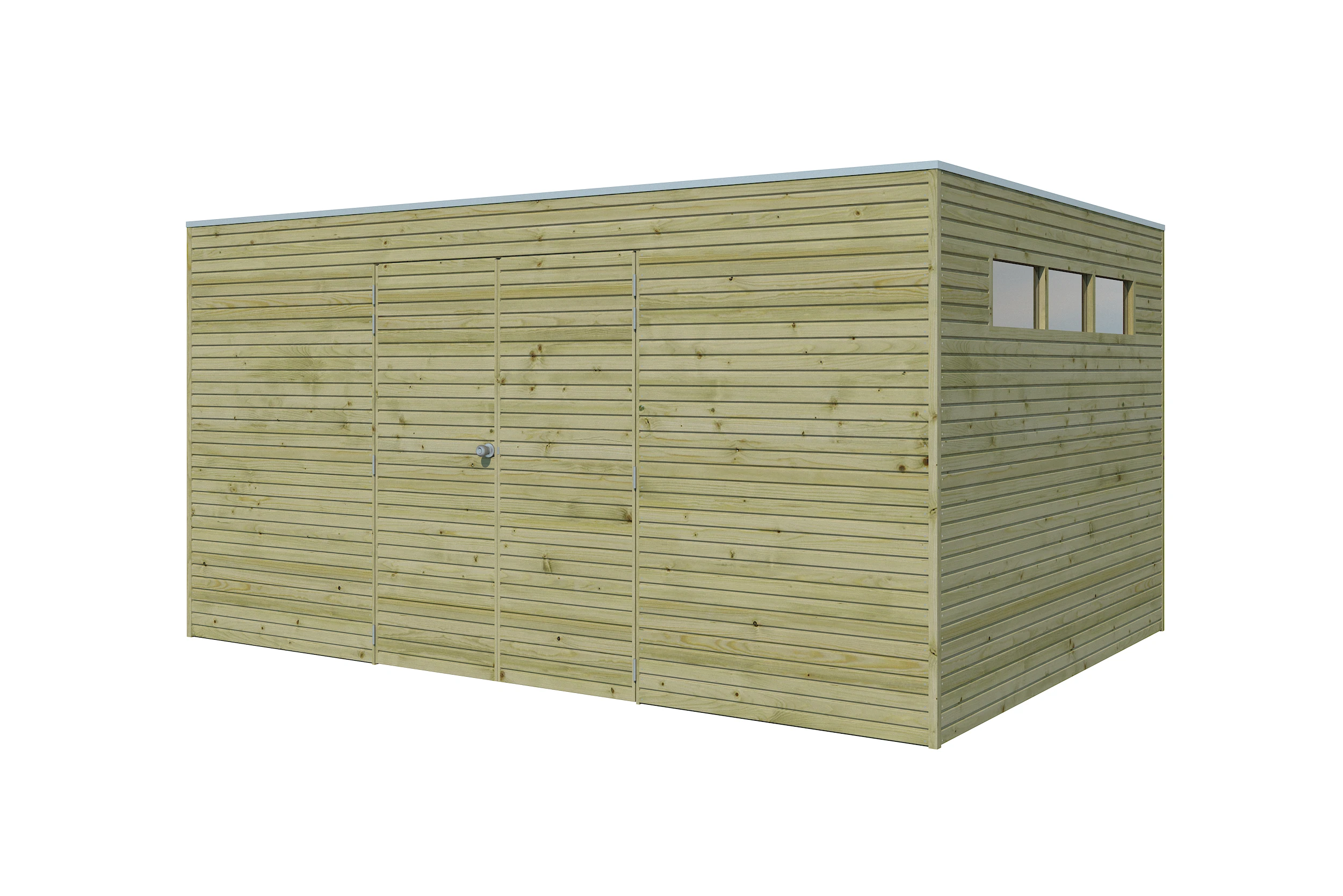 Woodlands Blokhut QBH2 Groen Geïmpregneerd 420 x 300 cm - Afbeelding 3