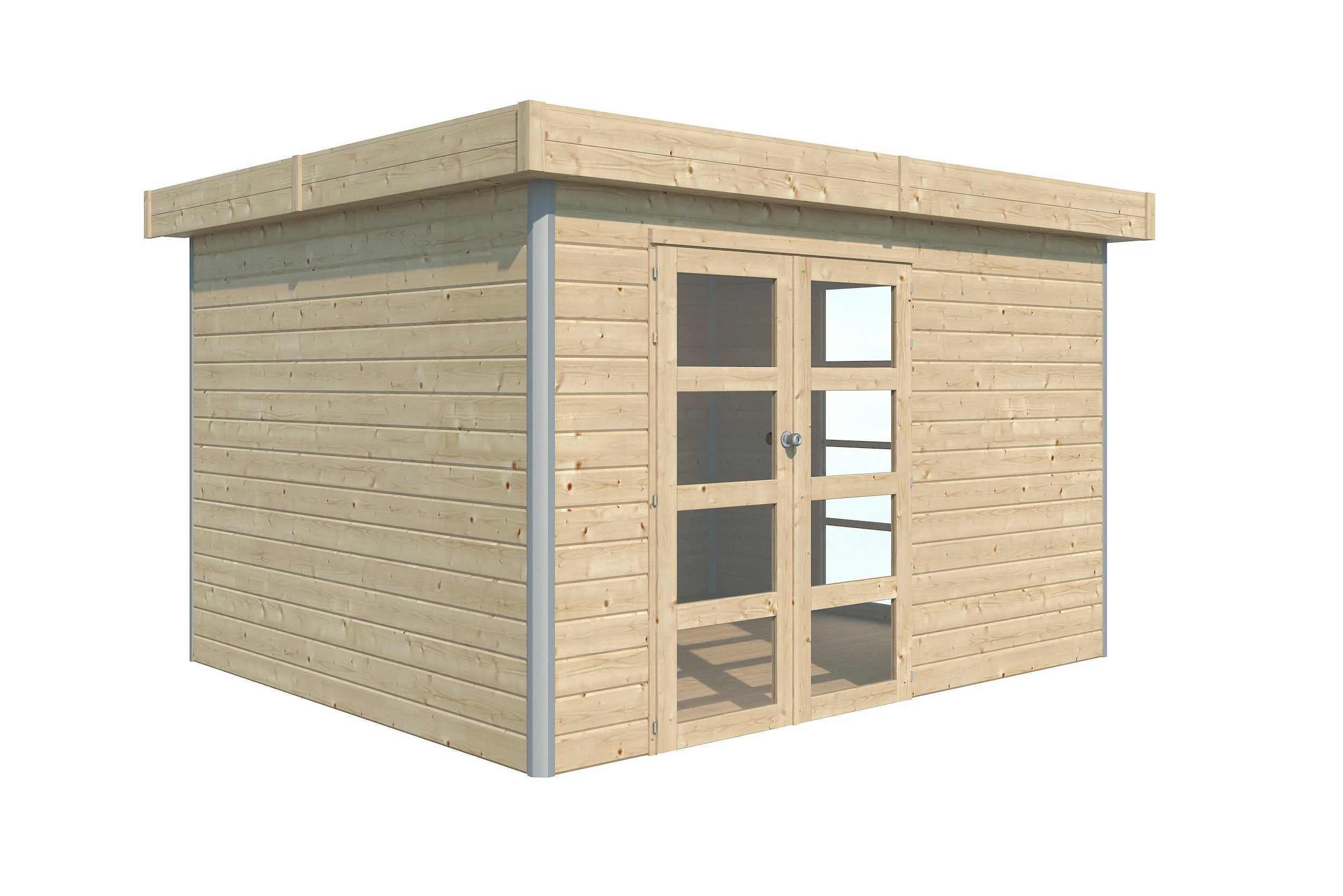 Woodlands Blokhut Misaka met Aluminium Hoekprofiel 355 x 295 cm - Afbeelding 2