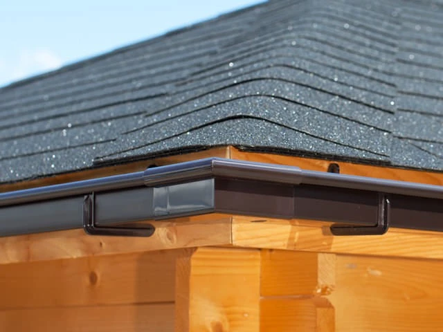 PVC Dakgoot Vierhoekig BG70 Bruin - Lengte 14 m - Afbeelding 1