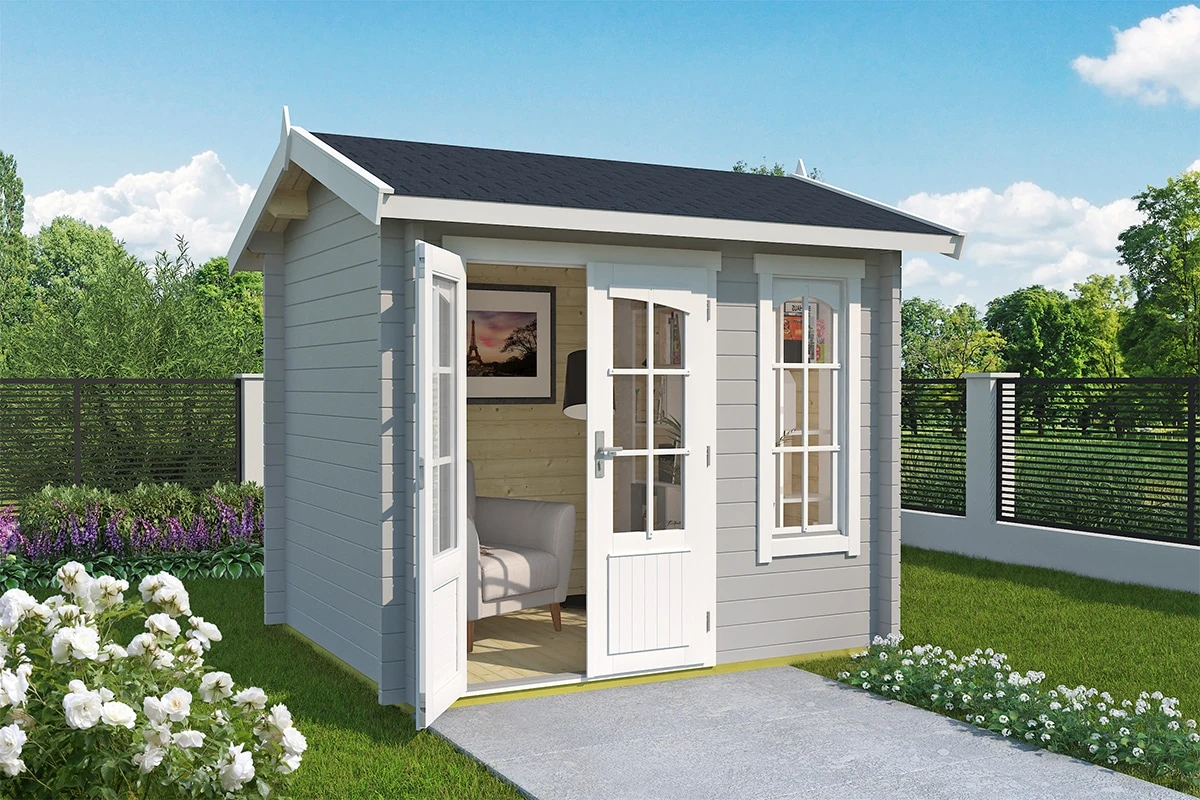 Tuinhuis Alex Mini Lightgrey 250 x 200 cm - Afbeelding 1