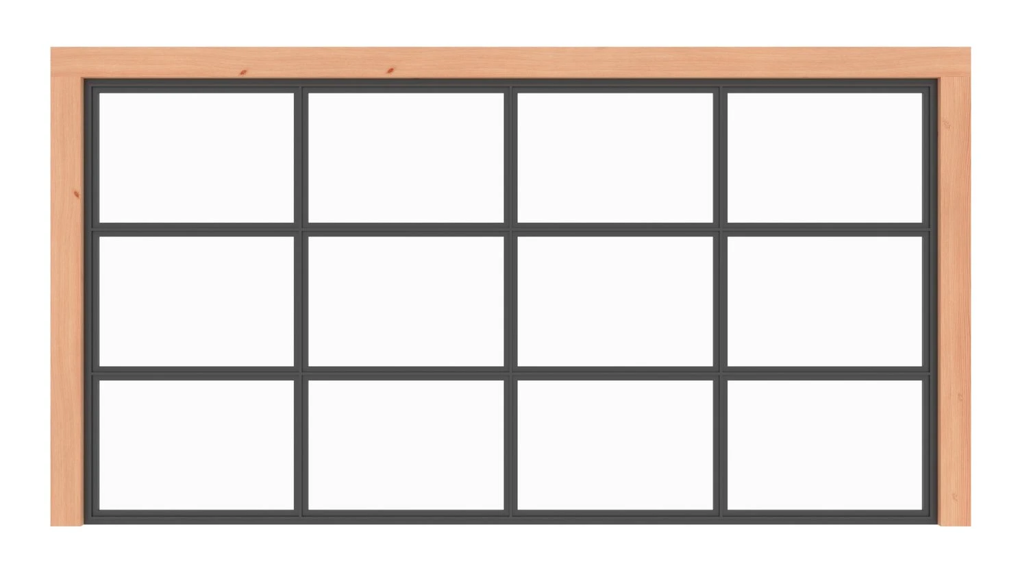 Vaste Glaswand Industrieel 400 x 220 cm - Afbeelding 1