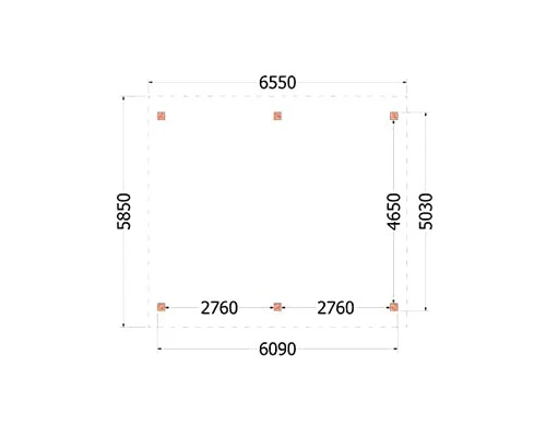 Trendhout Douglas Overkapping Zadeldak XXL 655 x 595 cm - Afbeelding 3