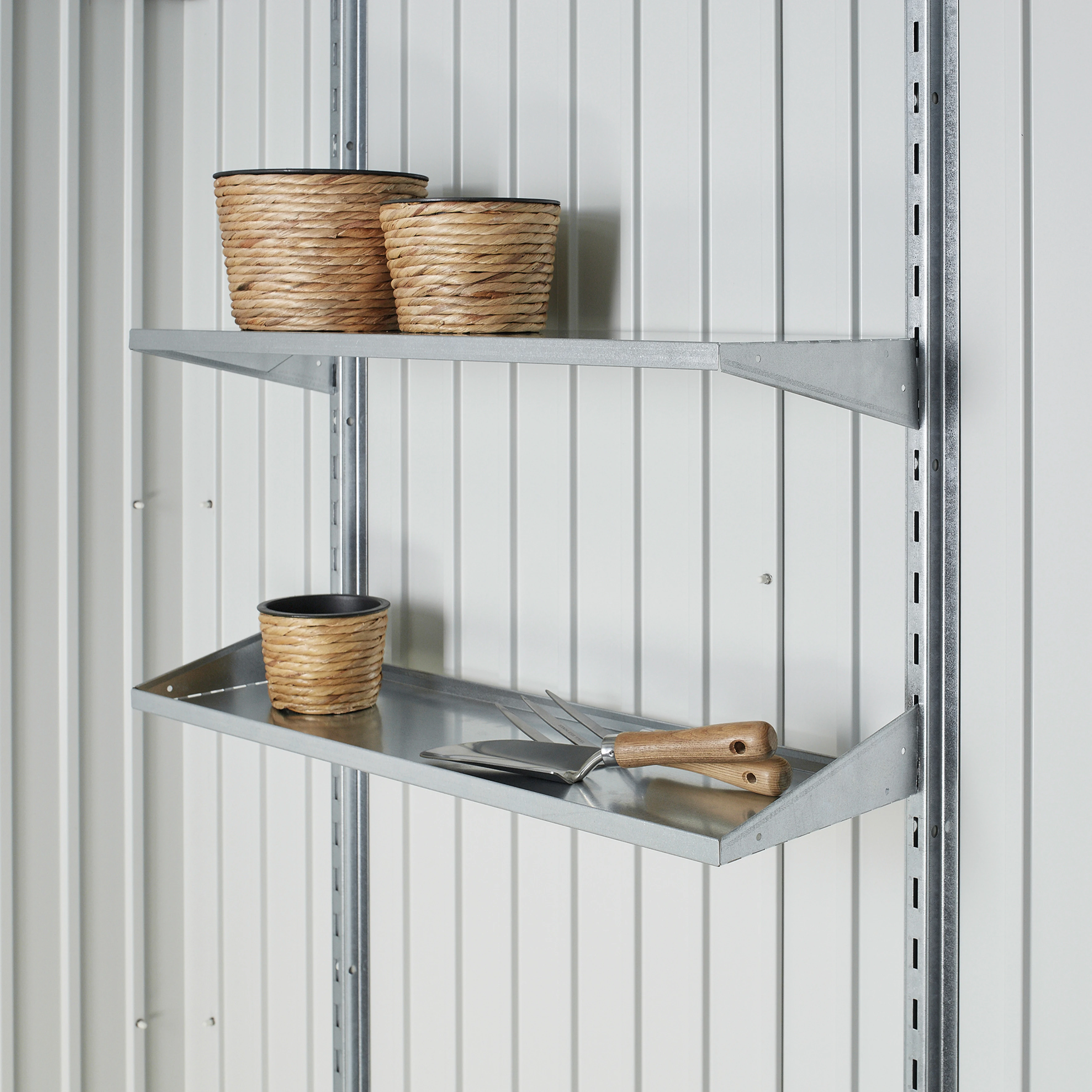 Biohort berging avantgarde met enkele deur donkergrijs, 180 x 380 x 222 cm, A4 - Afbeelding 10