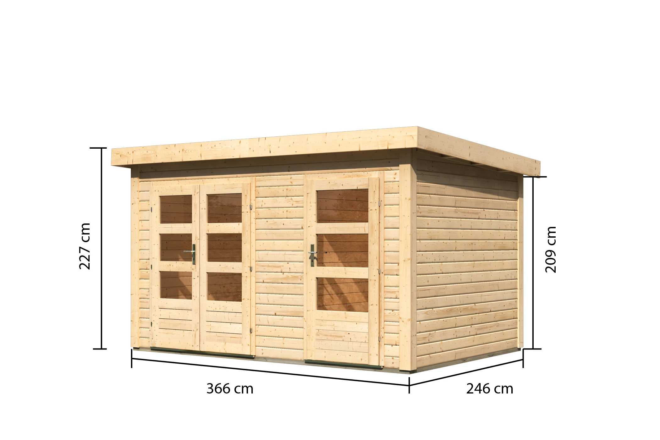 Karibu Tuinhuis Schönbuch 1 38 mm 398 x 273 cm - Afbeelding 5
