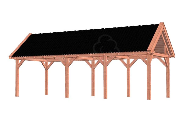 Trendhout Douglas Overkapping Zadeldak XL 885 x 380 cm - Afbeelding 1