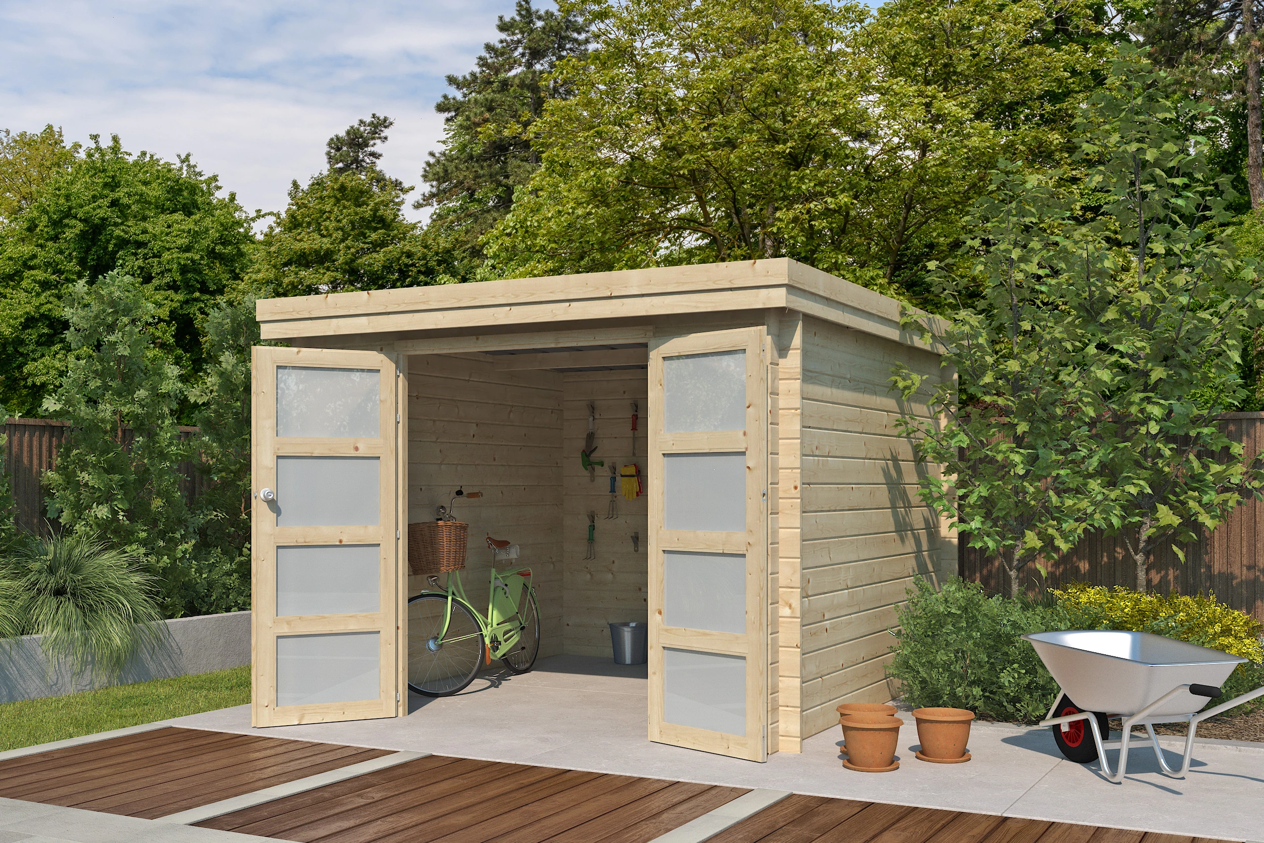 Woodlands Blokhut Oregon 295 x 295 cm - Afbeelding 3