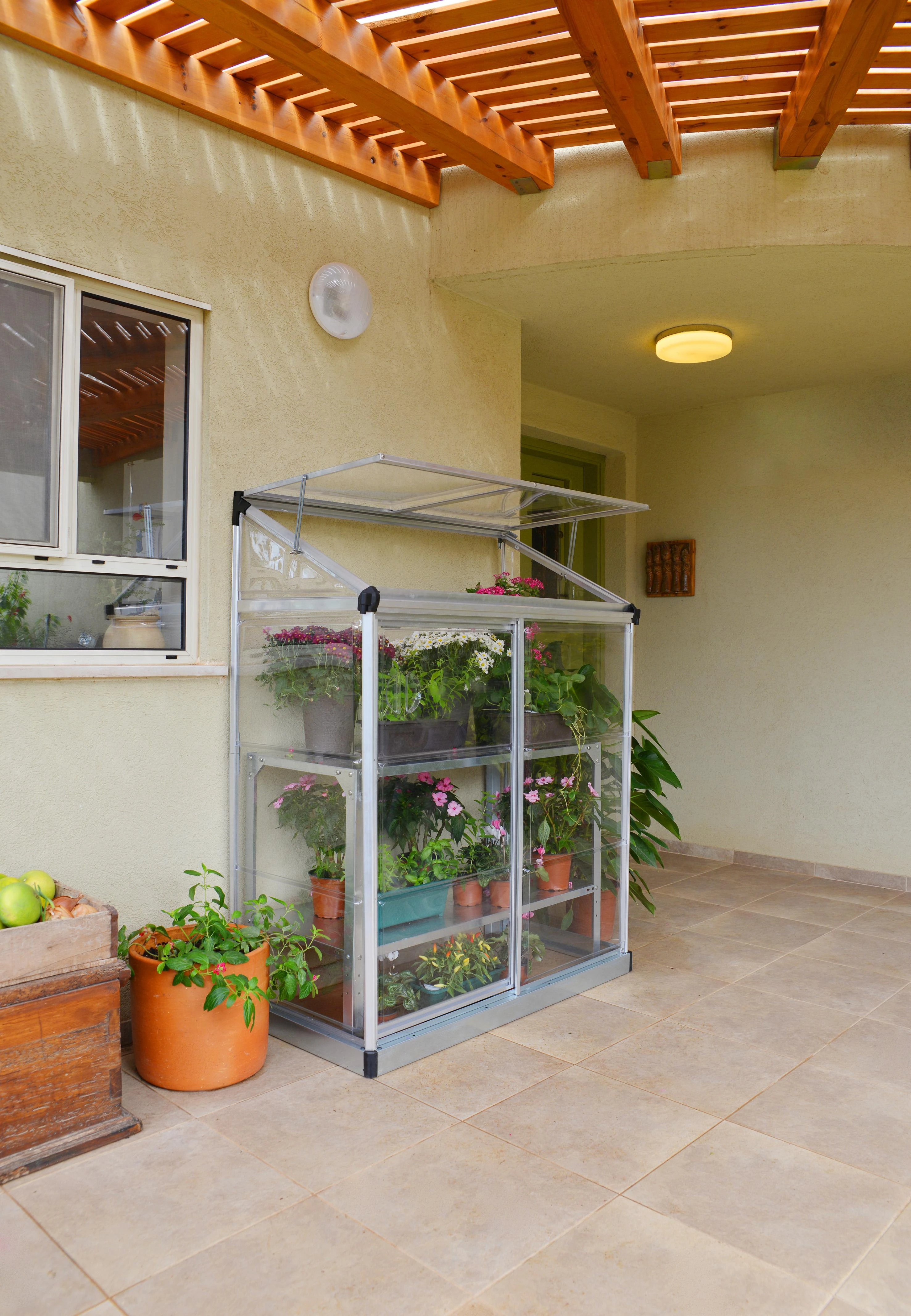 Palram Canopia Muurkas Lean to Grow 62 x 121 cm Zilver - Afbeelding 7