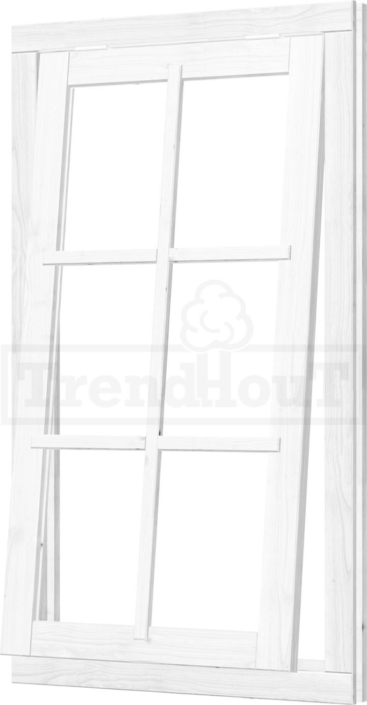 Trendhout Uitzetraam met Kozijn 80.8 x 143 cm Wit - Afbeelding 3