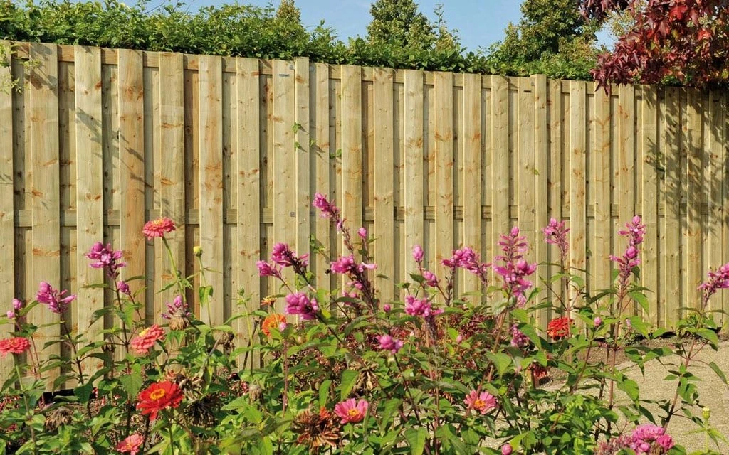 Vuren Schutting 18-planks Geschaafd Groen Geïmpregneerd 200 x 180 cm - Afbeelding 7