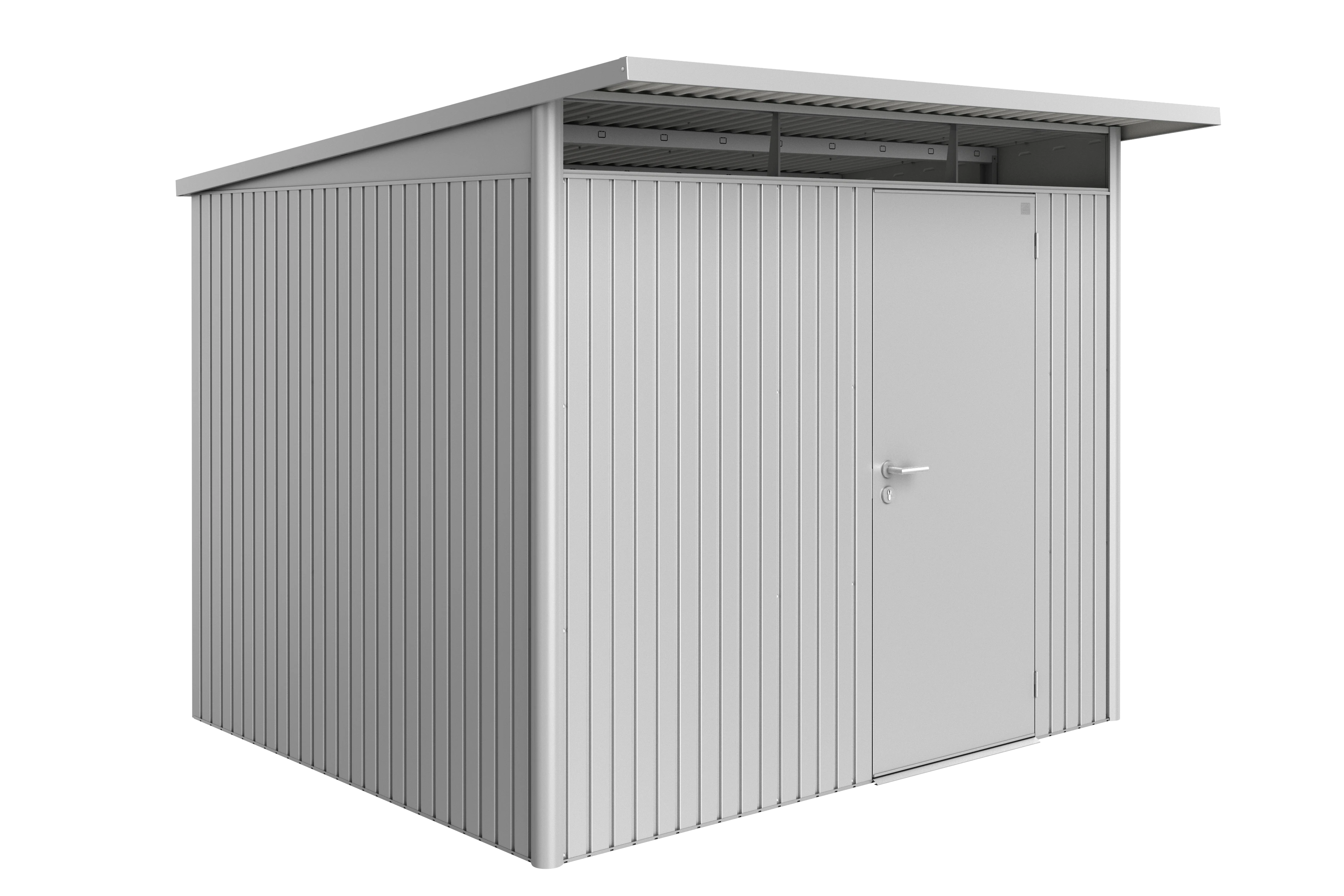 Biohort Berging Avantgarde Enkele Deur Zilver 260 x 260 x 218 cm - Afbeelding 1