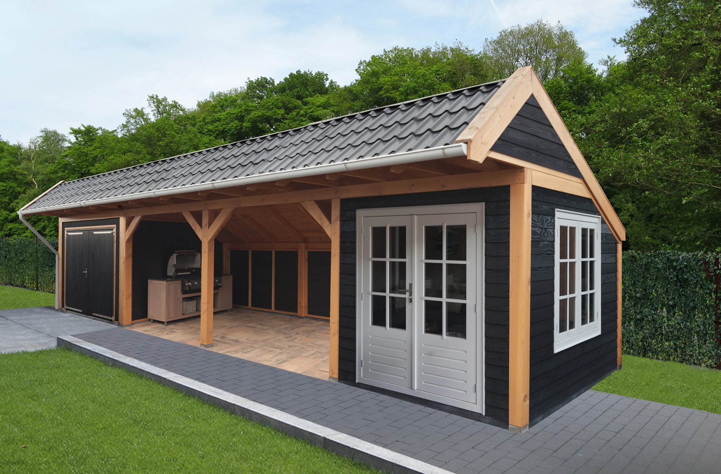 Trendhout Douglas Kapschuur De Stee 980 x 425 cm - Afbeelding 2