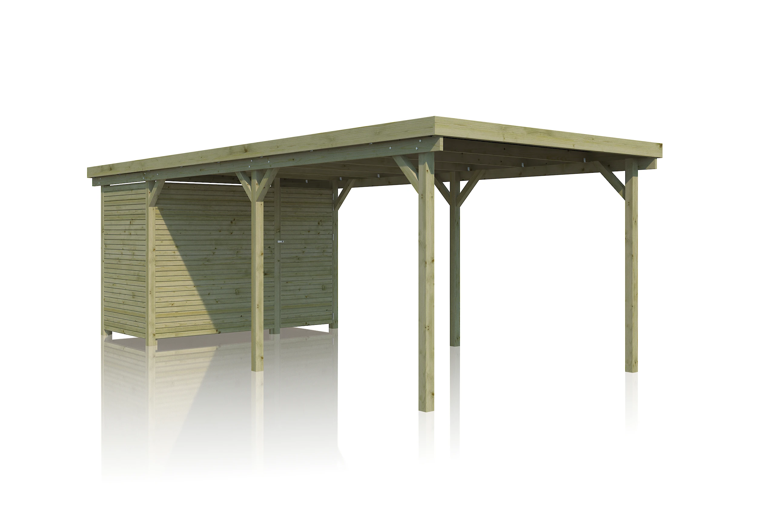 Woodlands Carport Enkel XL 300 x 670 cm - Afbeelding 1