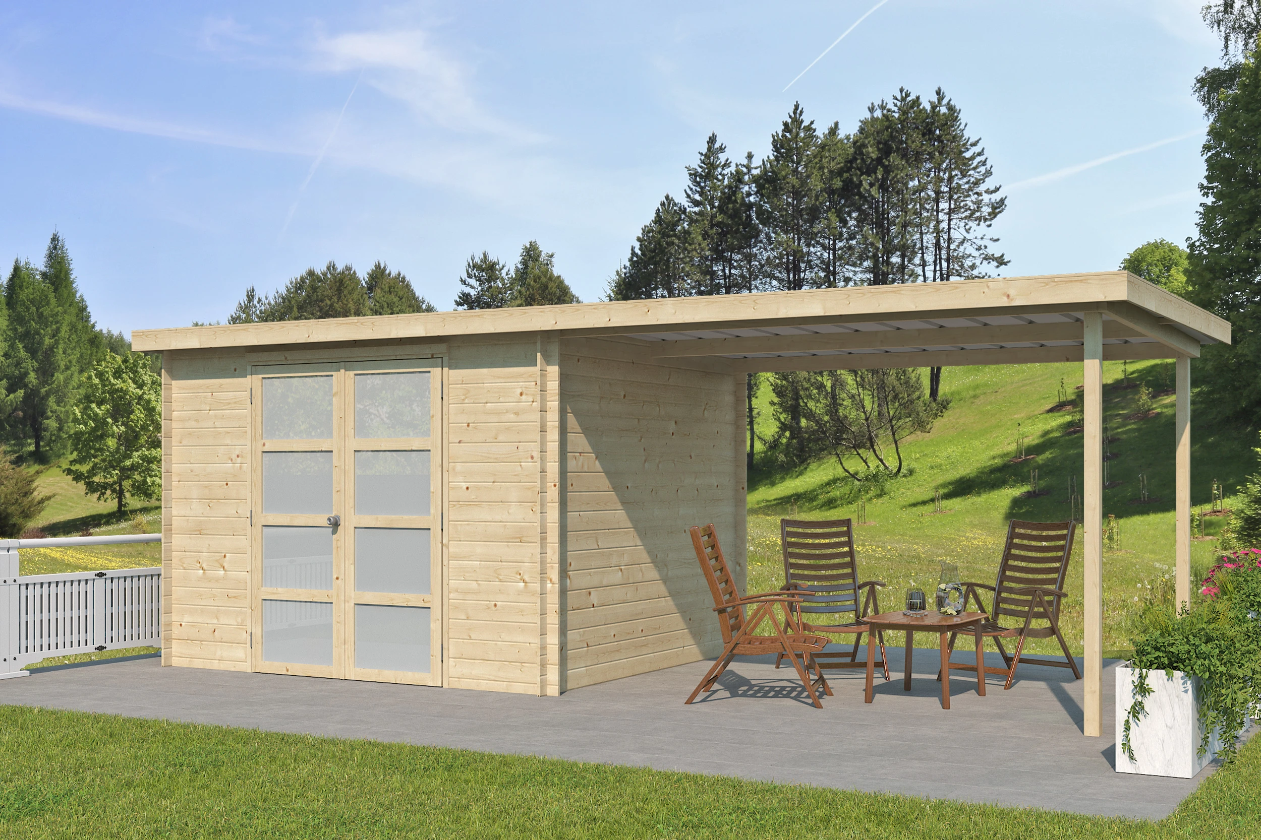 Woodlands Blokhut Umea 600 x 250 cm - Afbeelding 1