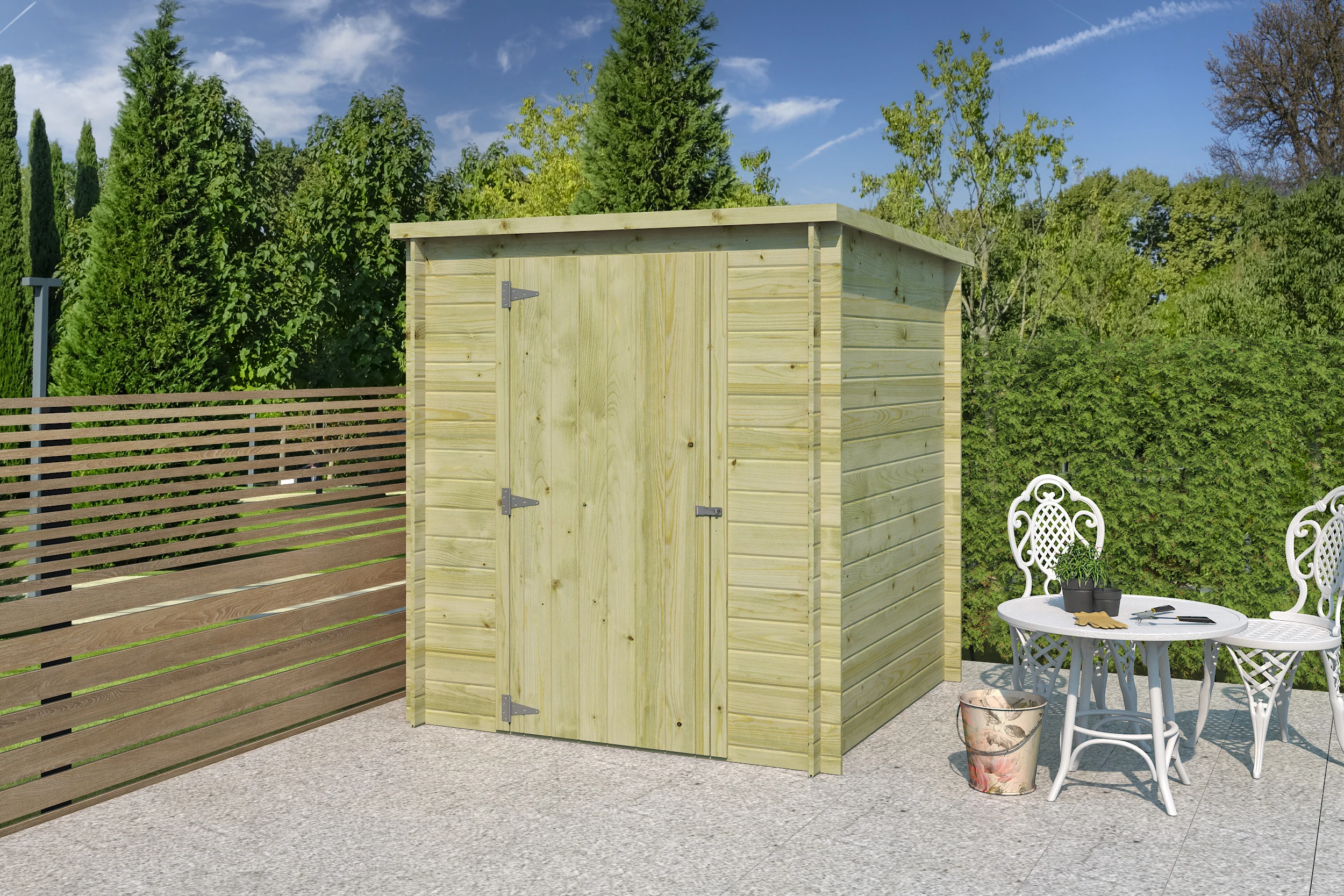 Woodlands Blokhut Svendborg Groen Geïmpregneerd 180 x 180 cm - Afbeelding 1