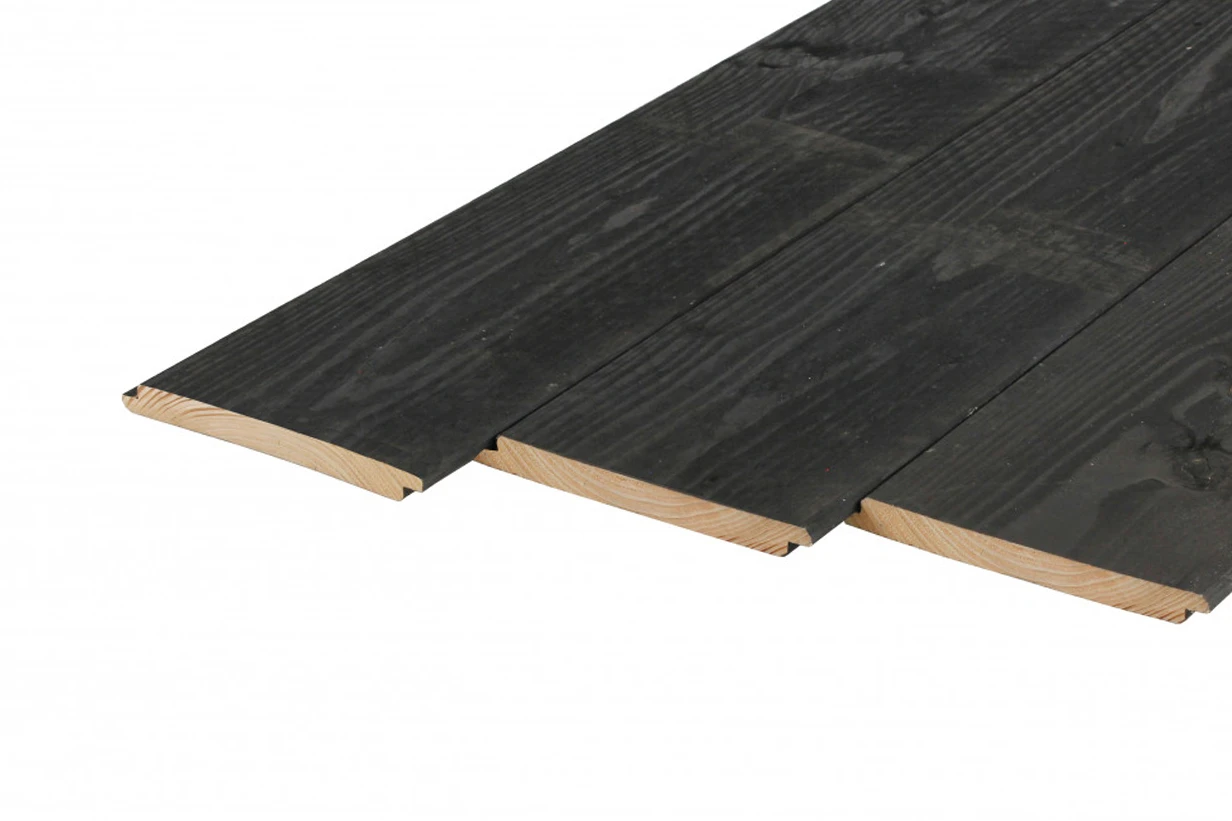 Douglas Sponningplank 1.8 x 19.5 cm (18 x 195 mm) Zwart Geïmpregneerd - Lengte 500 cm - Afbeelding 1