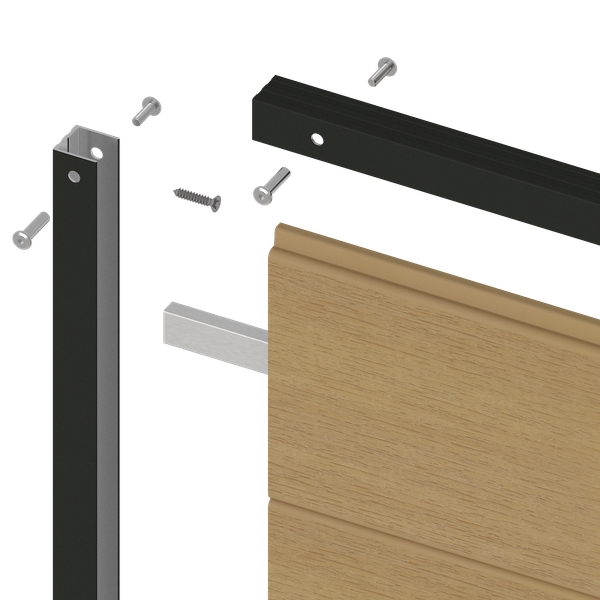 NewTechWood Aluminium Frameset, Zwart Gepoedercoat - Afbeelding 1
