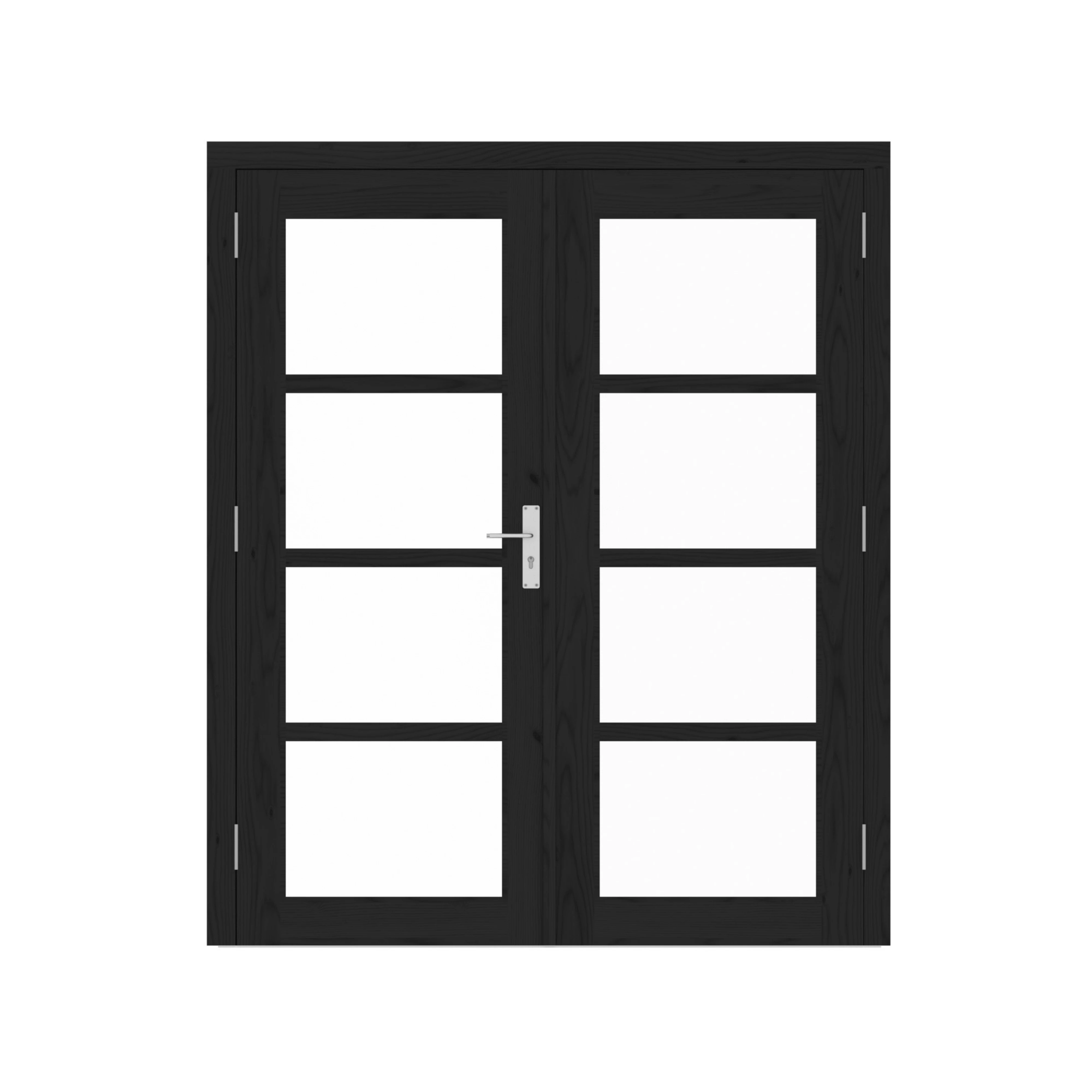 Vuren Dubbele Deur Steellook 4-ruits 166 x 214 cm - Afbeelding 1