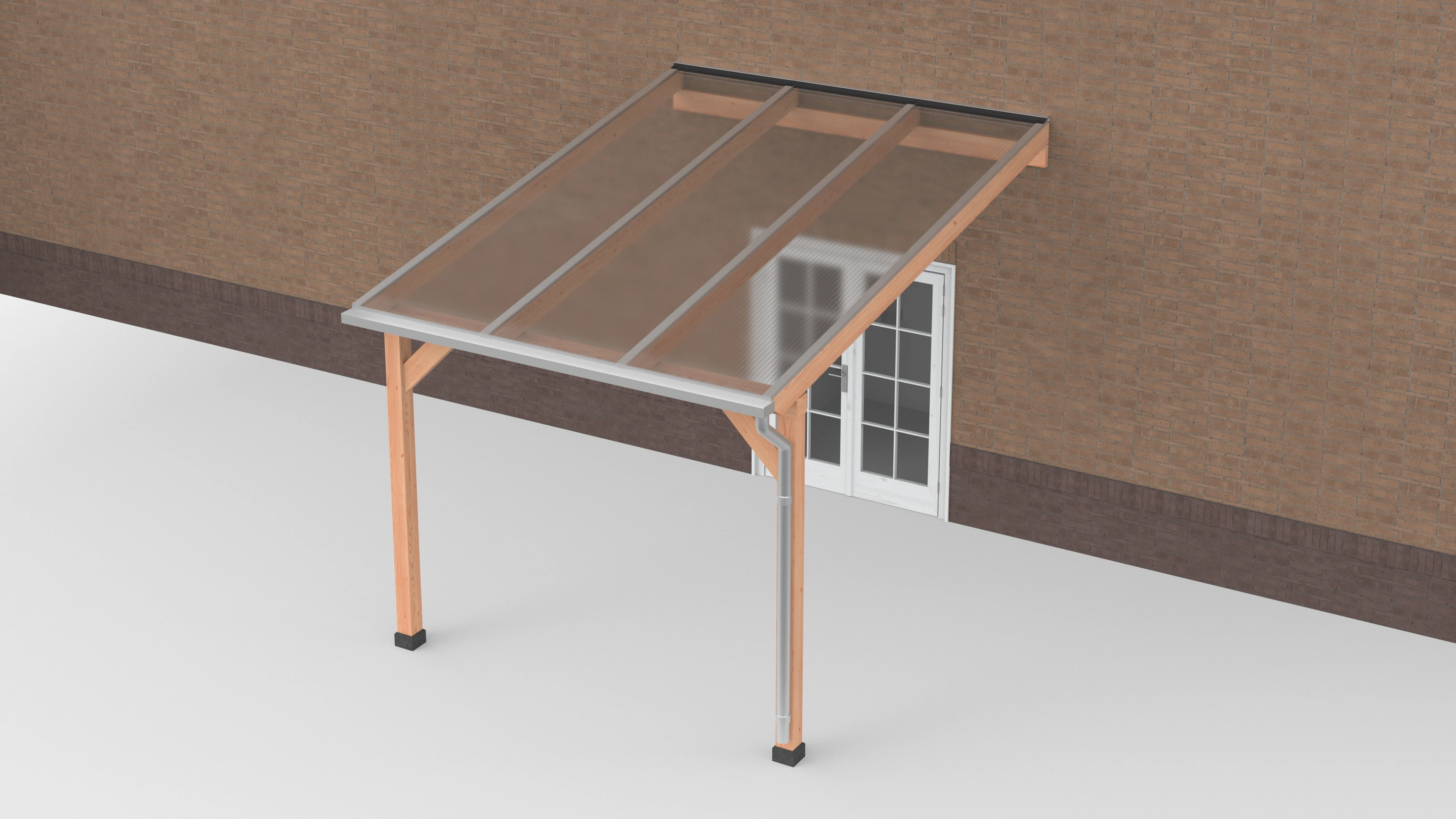 Douglas Terrasoverkapping Polycarbonaat Helder Geschaafd 300 x 400 cm - Afbeelding 1