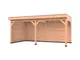 Douglas overkapping, 600 x 300, met achterwand en zijwand, Westwood Comfort Premium