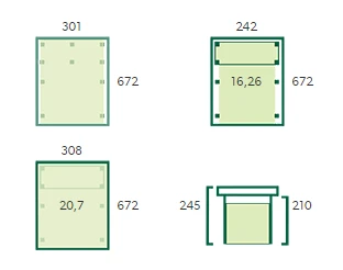 Woodlands Carport Enkel XL 300 x 670 cm - Afbeelding 2