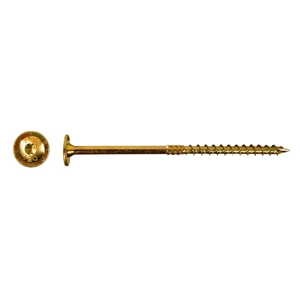 Flenskophoutschroef Geel Verzinkt 8 x 100 mm - Afbeelding 1