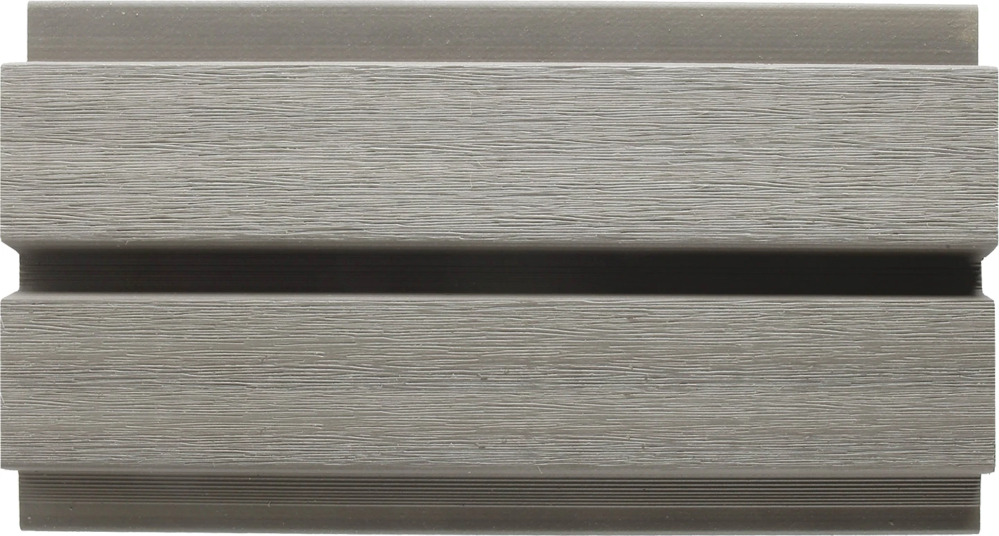 Composiet Rhombusprofielplank 3.3 x 17 cm (33 x 170 mm) Lichtgrijs - Lengte 300 cm - Afbeelding 2