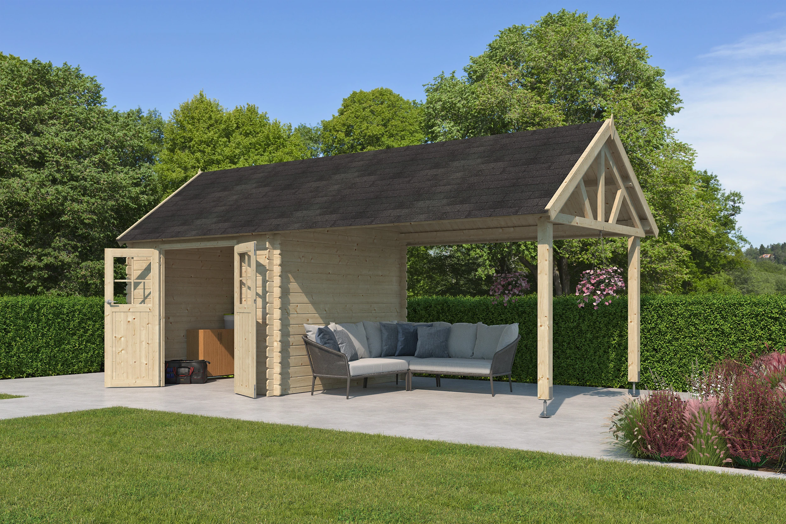 Woodlands Blokhut Gloucester S 670 x 295 cm - Afbeelding 6