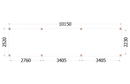 Trendhout Douglas Overkapping Palermo 1015 x 250 cm - Afbeelding 2