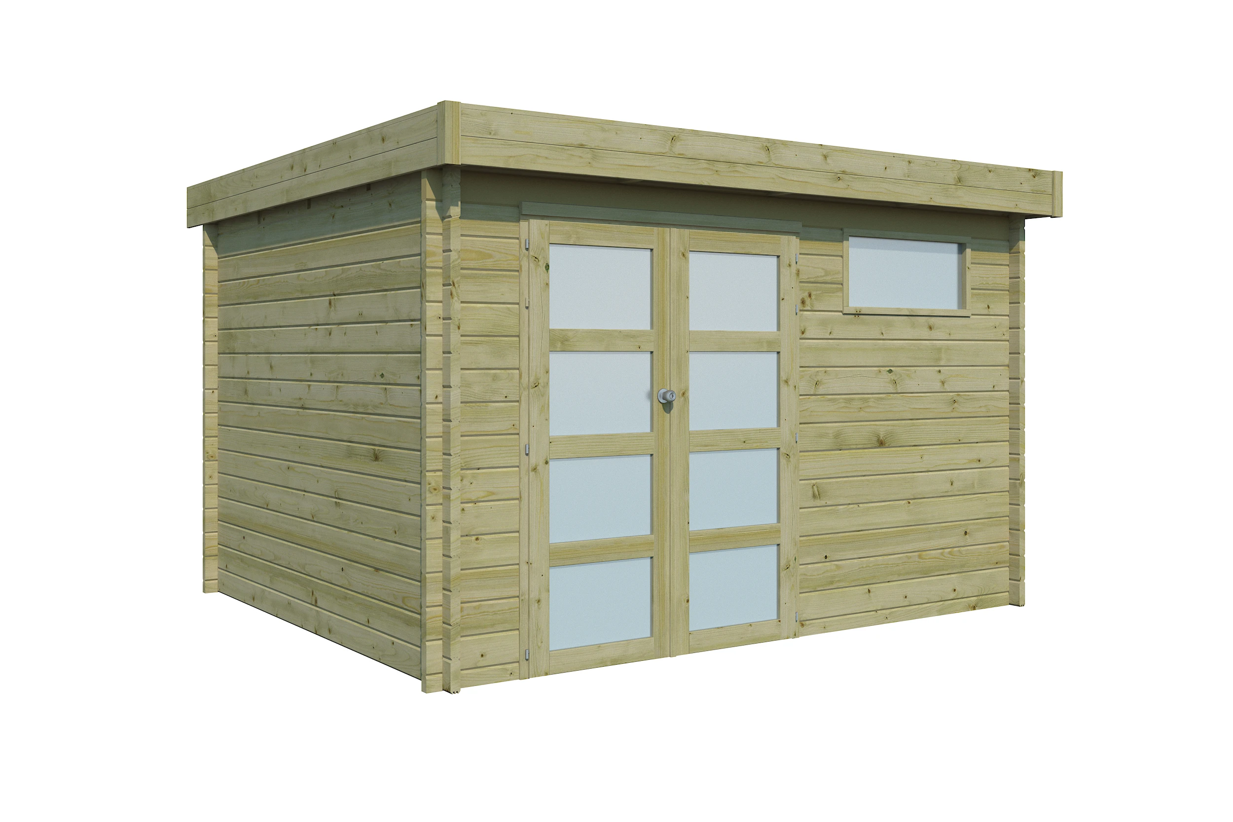 Woodlands Blokhut Modern Geïmpregneerd met Dakisolatie 355 x 295 cm - Afbeelding 7