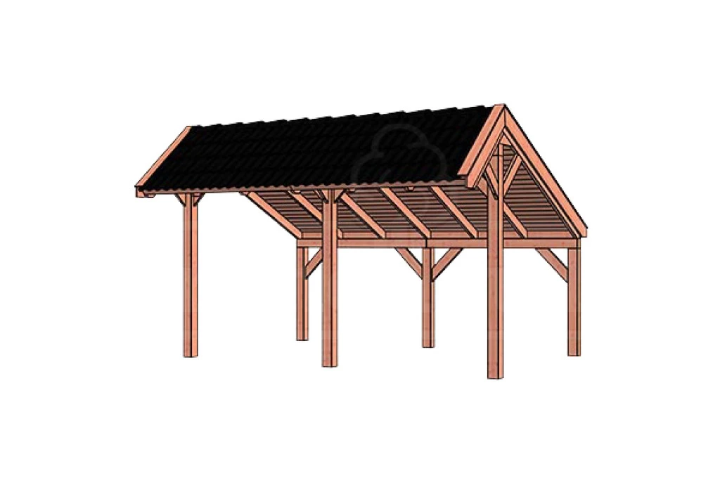 Trendhout Douglas Kapschuur De Heerd 500 x 425 cm - Afbeelding 1