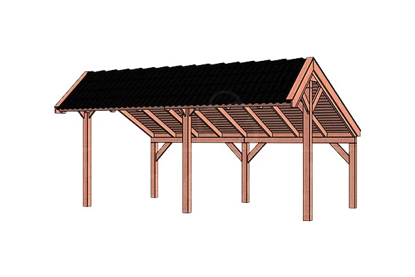 Trendhout Douglas Kapschuur De Heerd 600 x 425 cm - Afbeelding 1