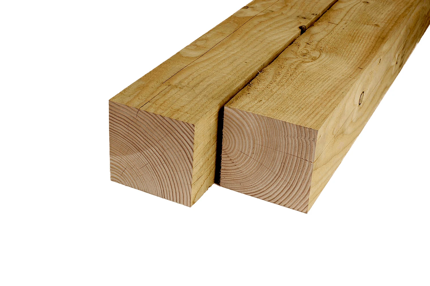 Douglas Paal 15 x 15 cm (150 x 150 mm) Fijnbezaagd Geïmpregneerd - Lengte 400 cm - Afbeelding 1