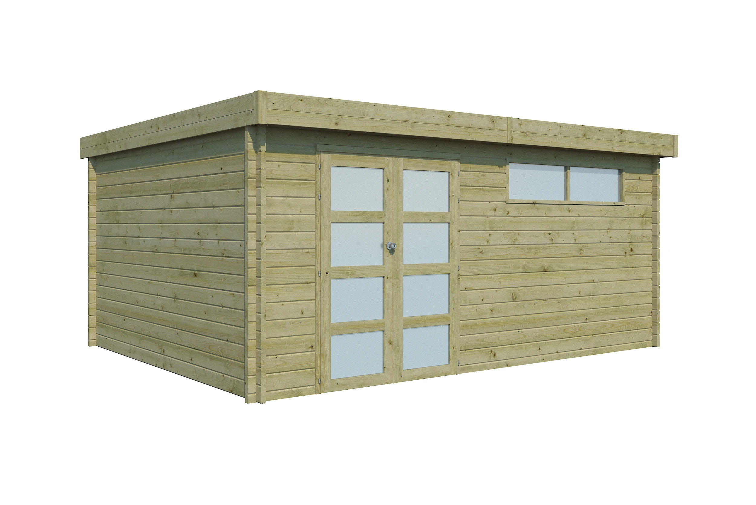 Woodlands Blokhut Modern met Dakisolatie Groen Geïmpregneerd 505 x 385 cm - Afbeelding 8