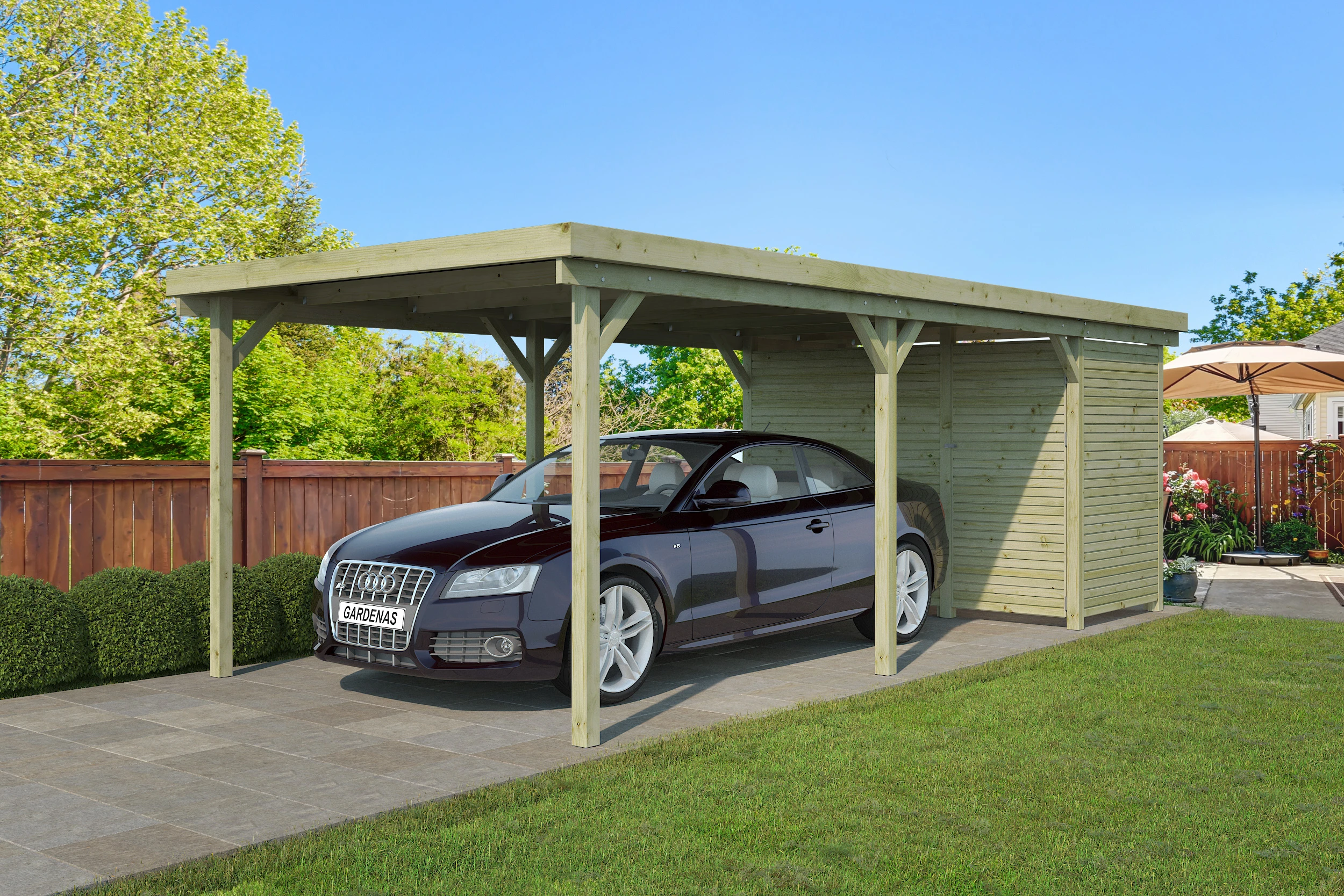 Woodlands Carport Enkel XL 300 x 670 cm - Afbeelding 4