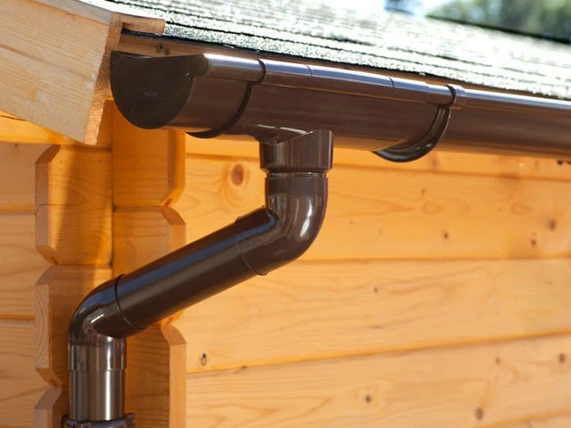 PVC Dakgoot Zadeldak E100 Bruin tot 350 cm - Afbeelding 1