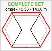 PVC Dakgoot GD16 Zeshoekig Dak Wit - Lengte 10.5 - 14 m - Afbeelding 3