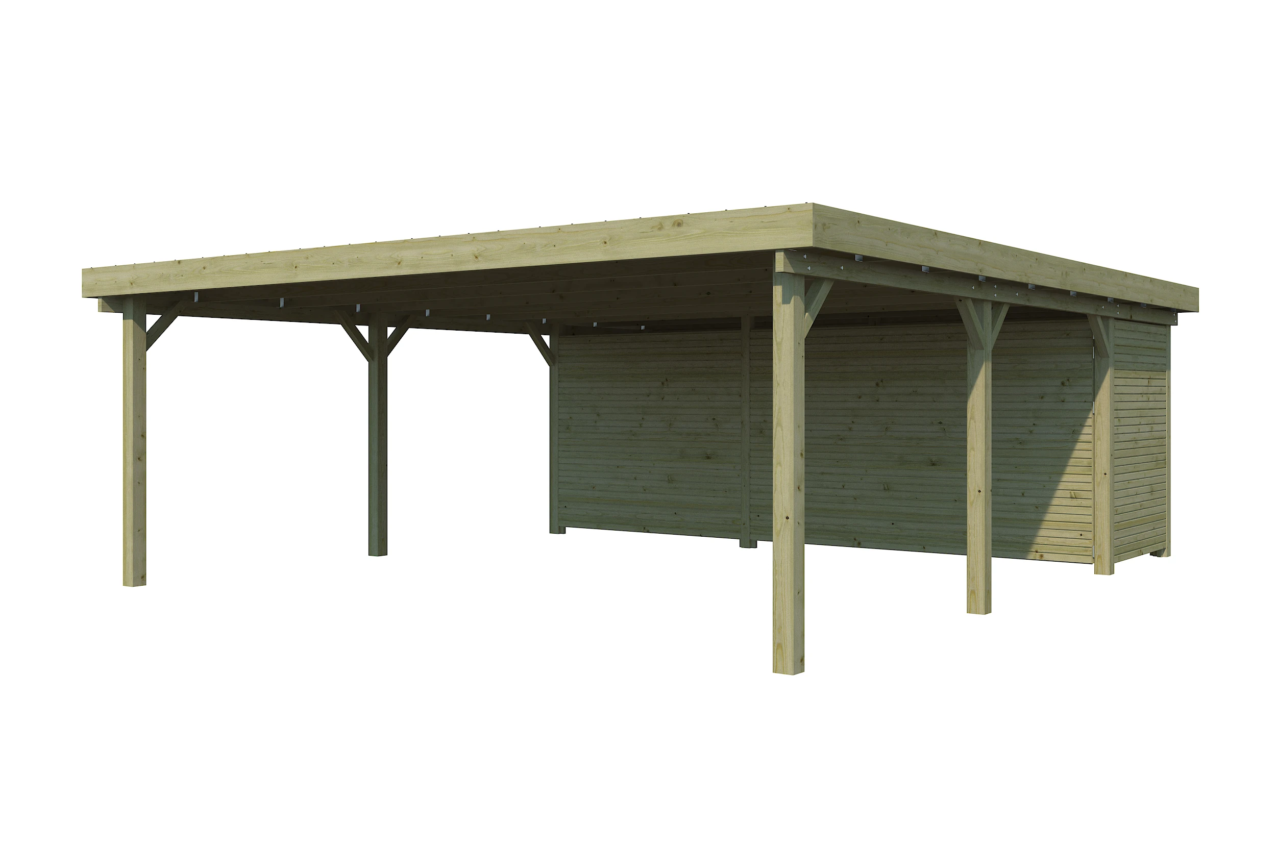 Woodlands Carport Dubbel XL 600 x 670 cm met Berging - Afbeelding 6