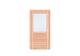 Douglas enkele deur 6 ruits Prestige dubbelglas - 108 x 209 cm - Onbehandeld - Linksdraaiend