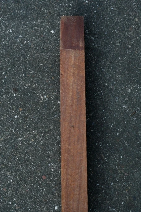 Hardhout Azobe Paal 7 x 7 cm (70 x 70 mm) Fijnbezaagd - Lengte 100 cm - Afbeelding 2