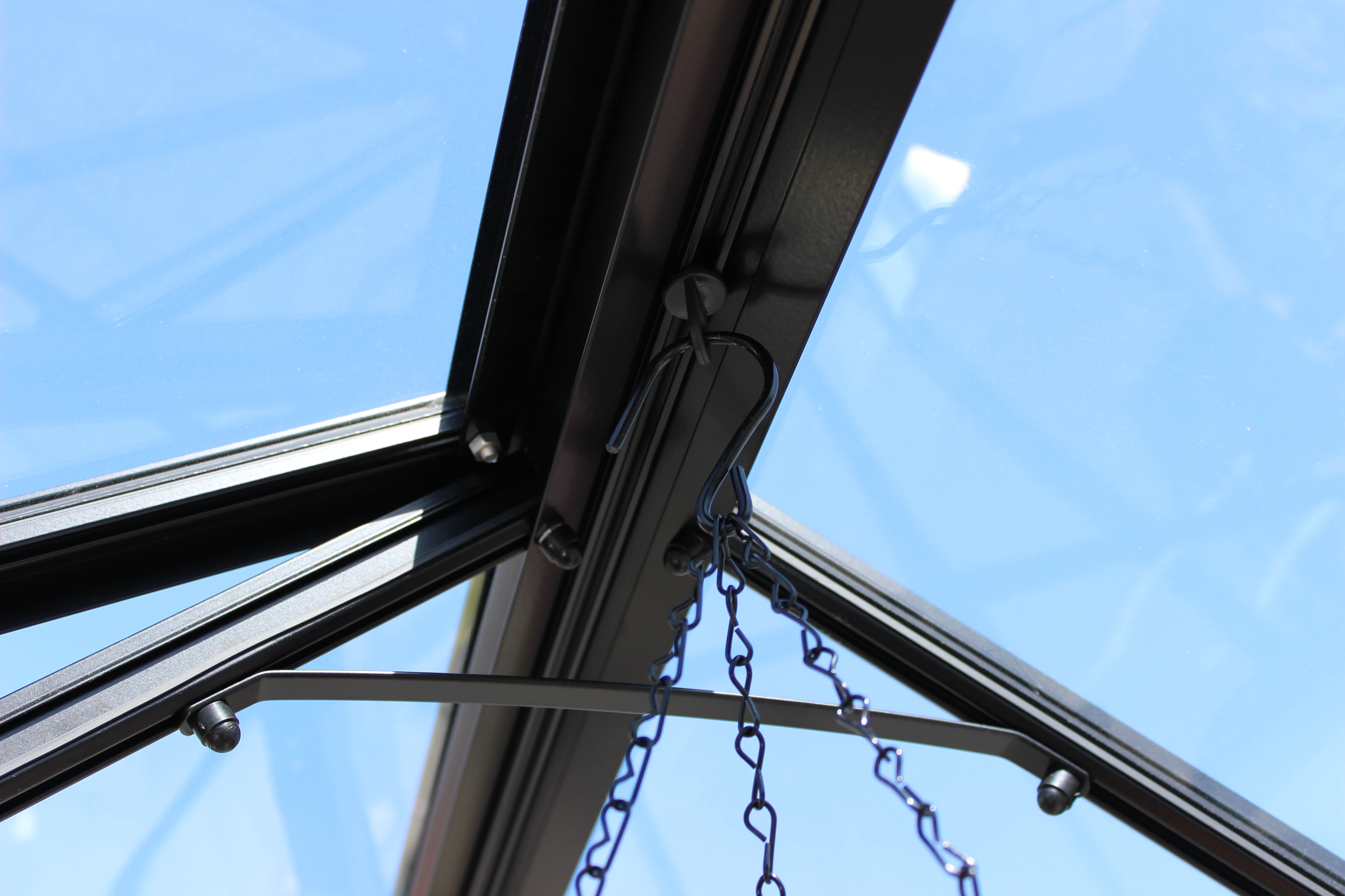 Royal Well Tuinkas Birdlip 48 Veiligheidsglas Zwart Gecoat - Afbeelding 3