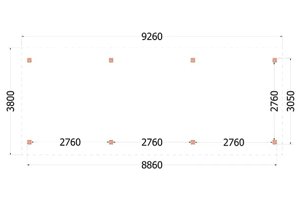 Trendhout Douglas Kapschuur De Hoeve XL 926 x 380 cm - Afbeelding 3