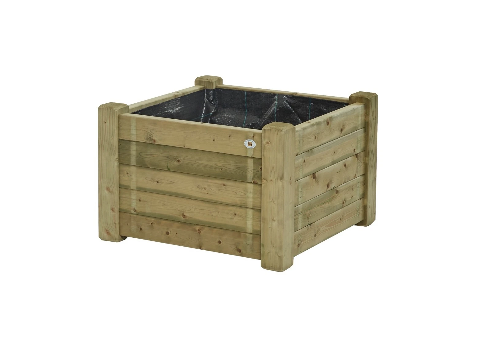 Talen Vuren Bloembak 80 x 80 cm Laag - Afbeelding 1