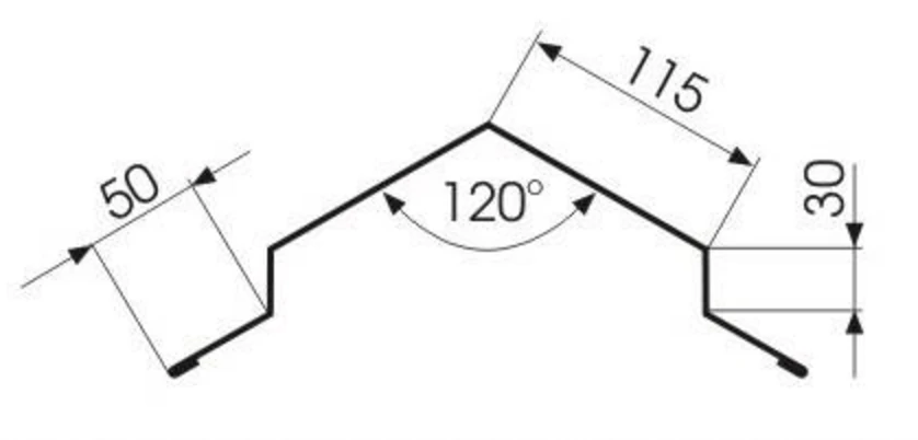 ArcelorMittal Driehoek Nok Polyester (Mat) Terracotta - Afbeelding 1
