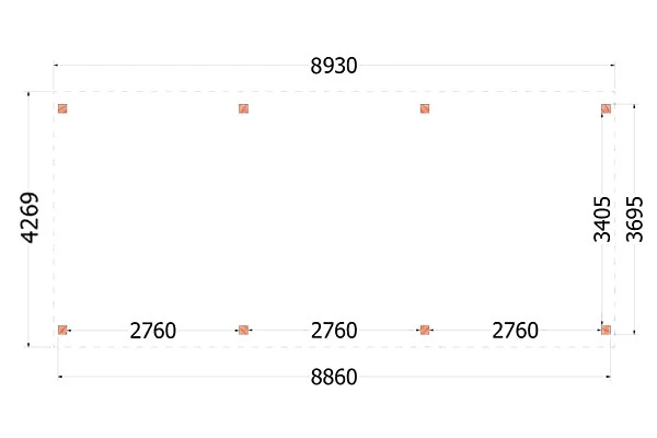 Trendhout Douglas Kapschuur De Stee 900 x 425 cm - Afbeelding 2