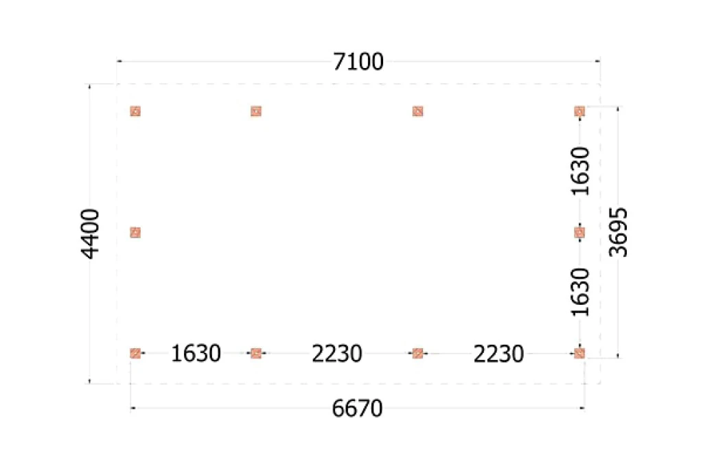 Trendhout Douglas Kapschuur De Hoeve XL 710 x 380 cm - Afbeelding 4