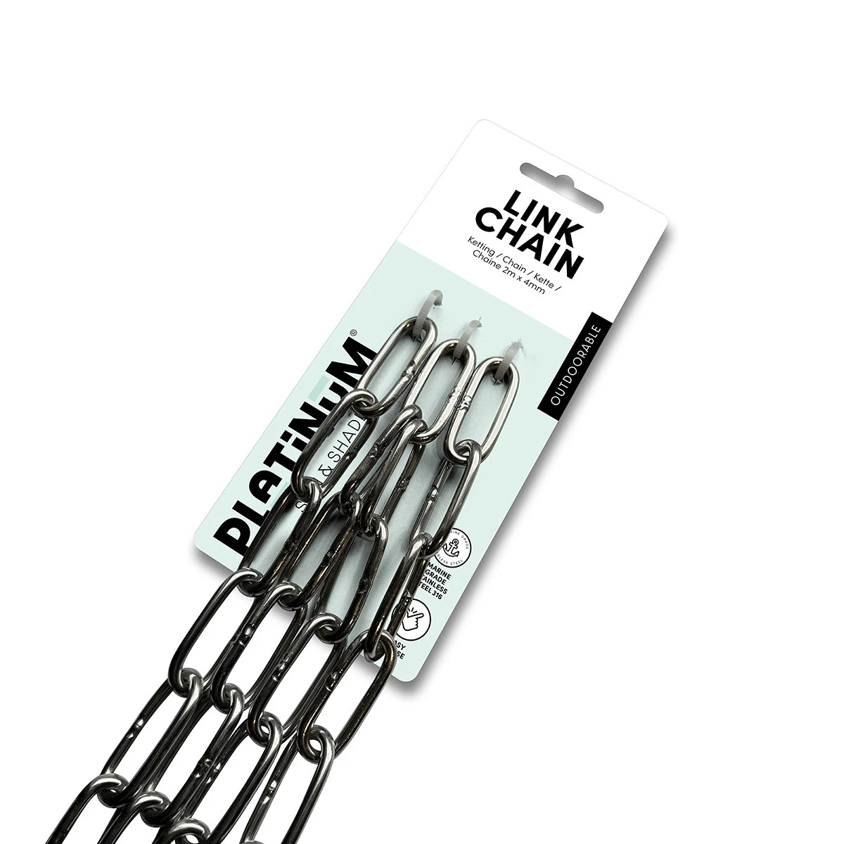 Platinum schakel ketting 200 x 4 mm - Afbeelding 2