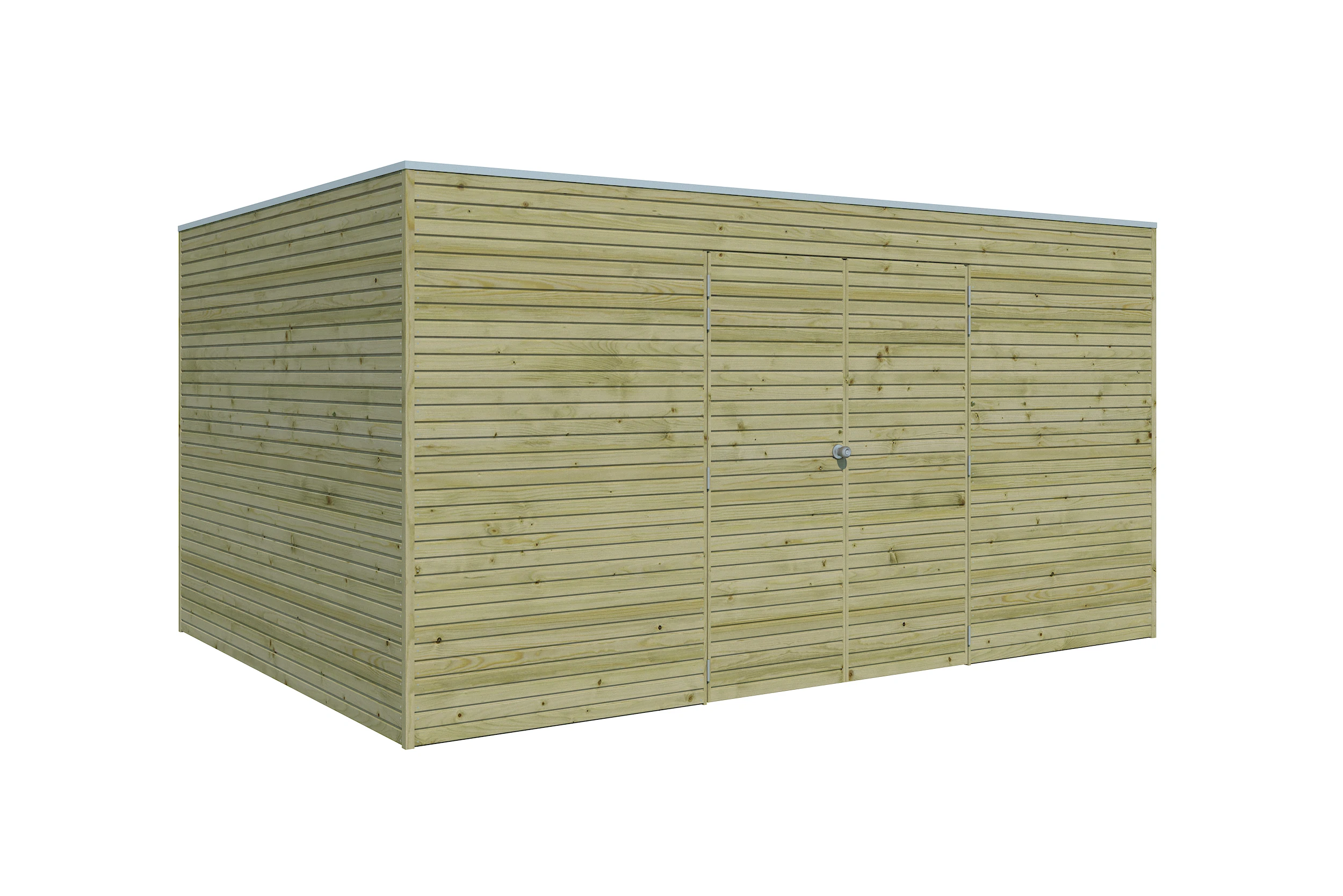 Woodlands Blokhut QBH2 Groen Geïmpregneerd 420 x 300 cm - Afbeelding 1