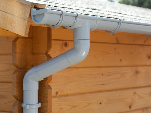 PVC Dakgoot Lessenaarsdak Verlengset 175 cm Grijs GD16 - Afbeelding 1