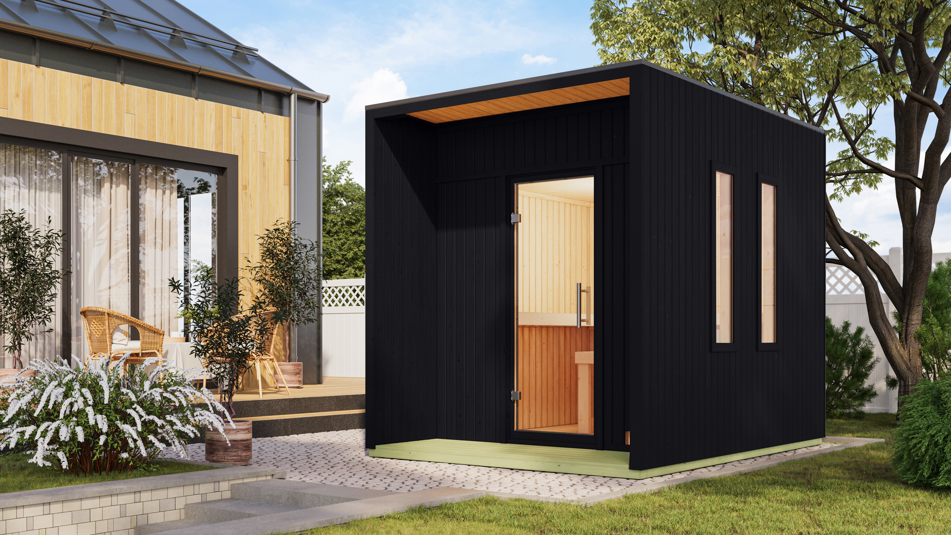 Karibu Sauna Culemborg Bio Combi 220 x 288 x 244 cm - Afbeelding 12