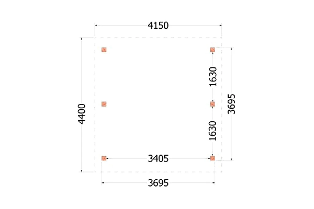 Trendhout Douglas Kapschuur De Hoeve XL 415 x 440 cm - Afbeelding 4